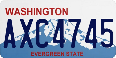 WA license plate AXC4745