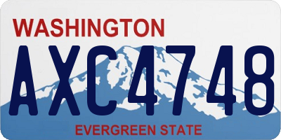 WA license plate AXC4748