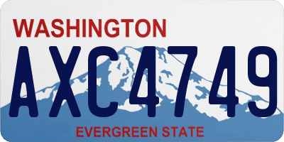 WA license plate AXC4749