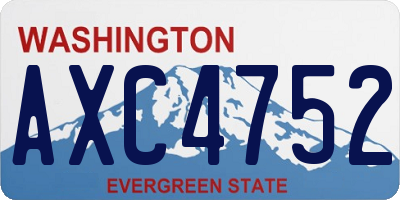 WA license plate AXC4752