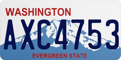 WA license plate AXC4753