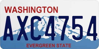 WA license plate AXC4754