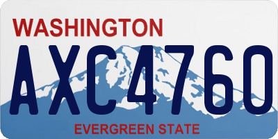 WA license plate AXC4760
