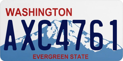 WA license plate AXC4761