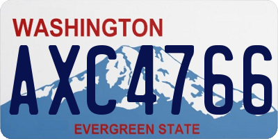 WA license plate AXC4766
