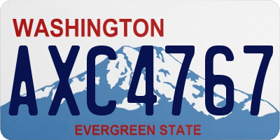WA license plate AXC4767