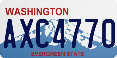 WA license plate AXC4770