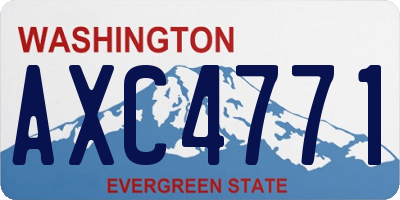 WA license plate AXC4771