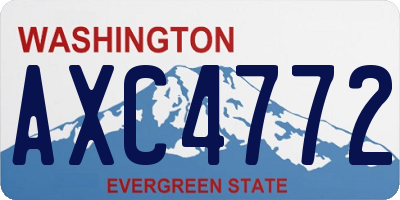 WA license plate AXC4772