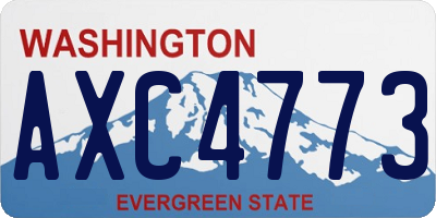 WA license plate AXC4773