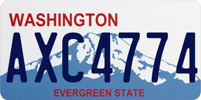 WA license plate AXC4774