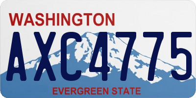 WA license plate AXC4775