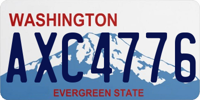 WA license plate AXC4776