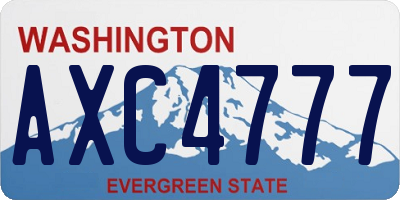 WA license plate AXC4777