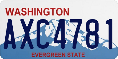WA license plate AXC4781