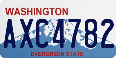 WA license plate AXC4782