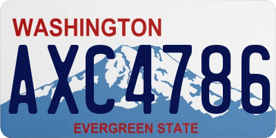 WA license plate AXC4786