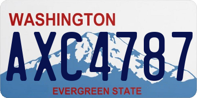 WA license plate AXC4787