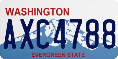 WA license plate AXC4788