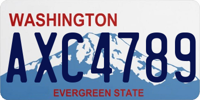 WA license plate AXC4789
