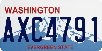 WA license plate AXC4791