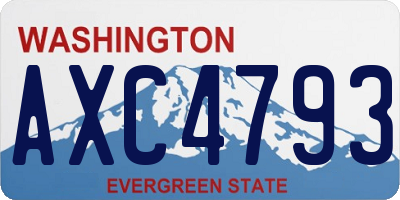 WA license plate AXC4793