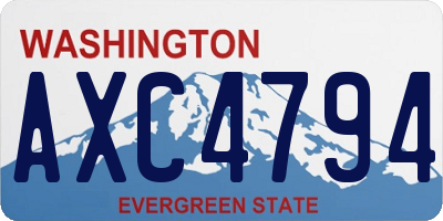 WA license plate AXC4794