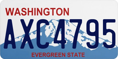 WA license plate AXC4795