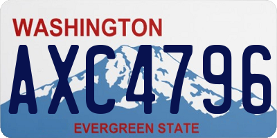 WA license plate AXC4796