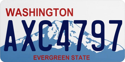 WA license plate AXC4797