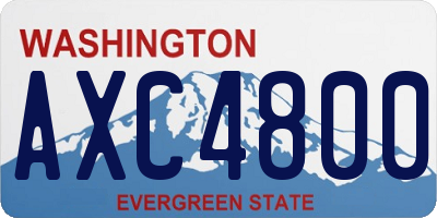 WA license plate AXC4800