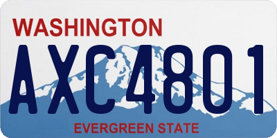 WA license plate AXC4801