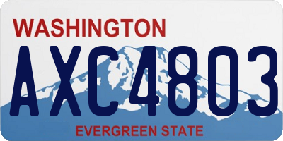 WA license plate AXC4803