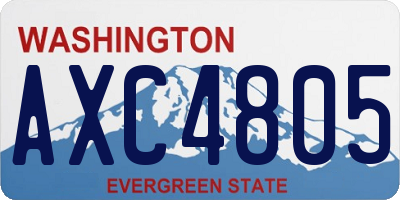 WA license plate AXC4805
