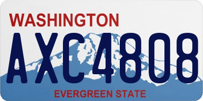 WA license plate AXC4808