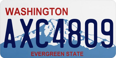 WA license plate AXC4809