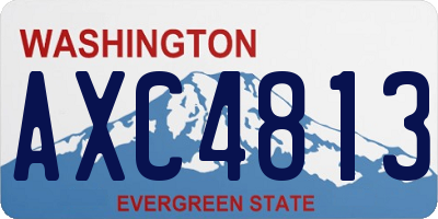 WA license plate AXC4813