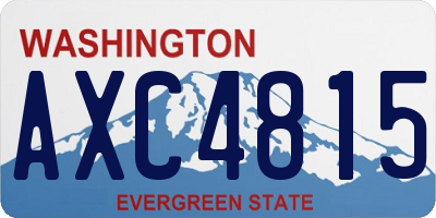 WA license plate AXC4815