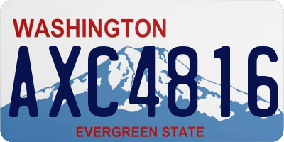 WA license plate AXC4816