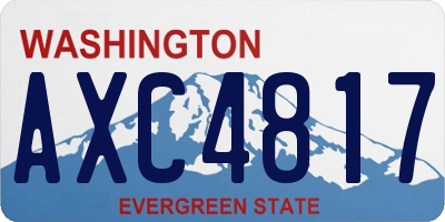 WA license plate AXC4817