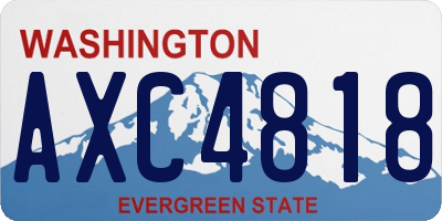 WA license plate AXC4818