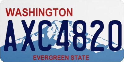 WA license plate AXC4820