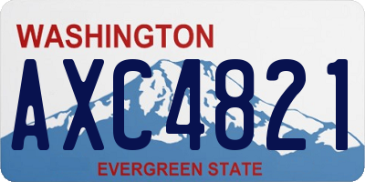 WA license plate AXC4821