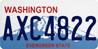 WA license plate AXC4822