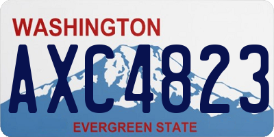 WA license plate AXC4823