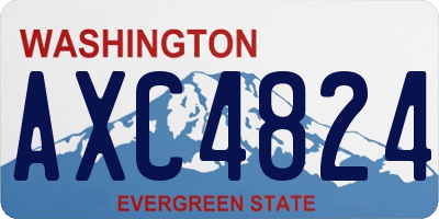WA license plate AXC4824
