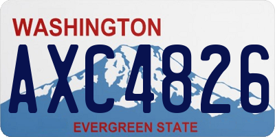 WA license plate AXC4826