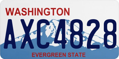 WA license plate AXC4828