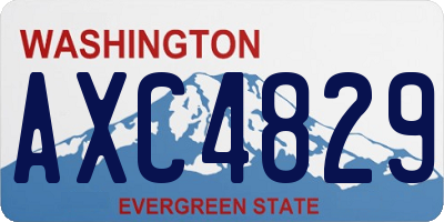 WA license plate AXC4829