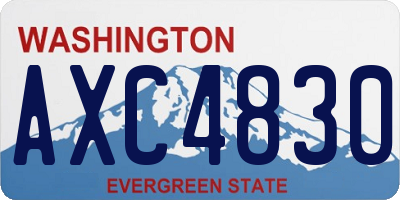 WA license plate AXC4830